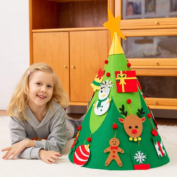 3D Felt Christmas Tree Toddler Kids Decorations - Picture 6 of 6